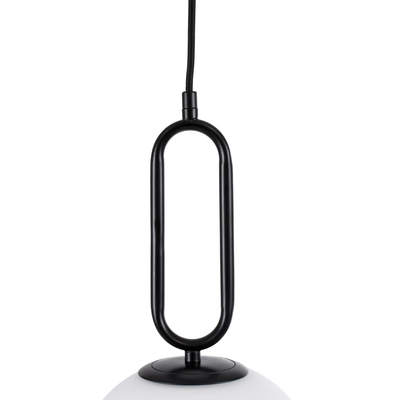 kelvo® BELLISSIMO KLV-101-0374 Κρεμαστό Φωτιστικό Οροφής για Λάμπα με Ντουί E27 AC 220-240V IP20 - Μαύρο Ματ & Λευκό - Μ30 x Π30 x Υ52cm