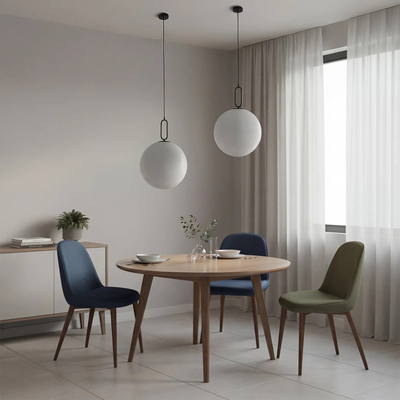 kelvo® BELLISSIMO KLV-101-0375 Κρεμαστό Φωτιστικό Οροφής για Λάμπα με Ντουί E27 AC 220-240V IP20 - Μαύρο Ματ & Λευκό - Μ40 x Π40 x Υ62cm