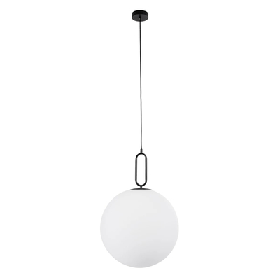 kelvo® BELLISSIMO KLV-101-0375 Κρεμαστό Φωτιστικό Οροφής για Λάμπα με Ντουί E27 AC 220-240V IP20 - Μαύρο Ματ & Λευκό - Μ40 x Π40 x Υ62cm