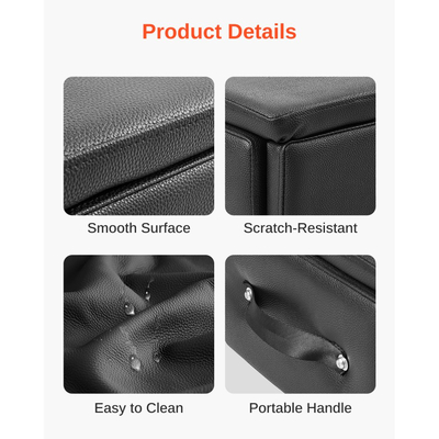 Κουτί Pilates VEVOR για Reformer, 25x17x9 σε κουτί καθίσματος Pilates Reformers για ασκήσεις, αξεσουάρ εξοπλισμού Pilates από PU και ξύλο υψηλής ποιότητας, βελτίωση δύναμης, ισορροπίας, εύρους κίνησης για το σπίτι, μαύρο