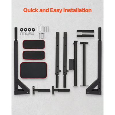 Πολυλειτουργική μπάρα έλξης VEVOR, Επιτοίχια μπάρα έλξης για γυμναστική στο σπίτι, βαρέως τύπου ατσάλινες έλξεις για το πάνω μέρος του σώματος, σετ Power Tower για εξοπλισμό προπόνησης, χωρητικότητα βάρους 440 λίβρες