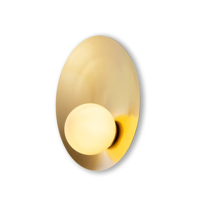 GLOBOSTAR® PLATO 203-0278 Vintage Φωτιστικό Τοίχου - Απλίκα με Ντουί 1 x E27 AC 220-240V IP20 - Χρυσό & Λευκό - M40 x Π19 x Υ40cm