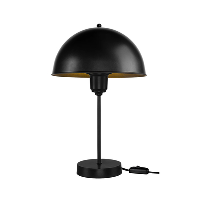 GLOBOSTAR® GAZETA 203-0296 Μοντέρνο Επιτραπέζιο Φωτιστικό Πορτατίφ με Ντουί 1 x E27 AC 220-240V IP20 - Μαύρο - Μ25 x Π25 x Υ39cm