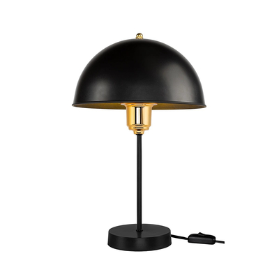 GLOBOSTAR® GAZETA 203-0298 Μοντέρνο Επιτραπέζιο Φωτιστικό Πορτατίφ με Ντουί 1 x E27 AC 220-240V IP20 - Μαύρο & Χρυσό - Μ25 x Π25 x Υ39cm