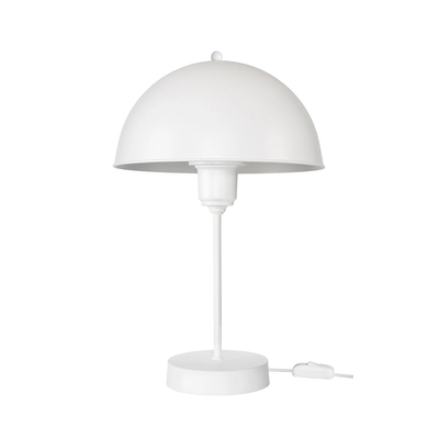 GLOBOSTAR® GAZETA 203-0301 Μοντέρνο Επιτραπέζιο Φωτιστικό Πορτατίφ με Ντουί 1 x E27 AC 220-240V IP20 - Λευκό  - Μ25 x Π25 x Υ39cm