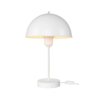 GLOBOSTAR® GAZETA 203-0301 Μοντέρνο Επιτραπέζιο Φωτιστικό Πορτατίφ με Ντουί 1 x E27 AC 220-240V IP20 - Λευκό  - Μ25 x Π25 x Υ39cm