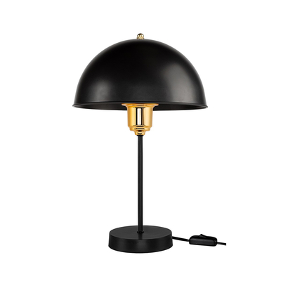 GLOBOSTAR® GAZETA 203-0298 Μοντέρνο Επιτραπέζιο Φωτιστικό Πορτατίφ με Ντουί 1 x E27 AC 220-240V IP20 - Μαύρο & Χρυσό - Μ25 x Π25 x Υ39cm