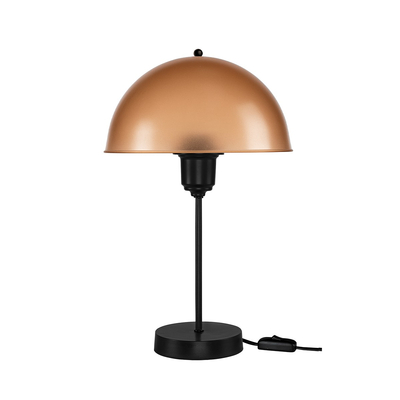 GLOBOSTAR® GAZETA 203-0297 Μοντέρνο Επιτραπέζιο Φωτιστικό Πορτατίφ με Ντουί 1 x E27 AC 220-240V IP20 - Μαύρο & Καφέ - Μ25 x Π25 x Υ39cm