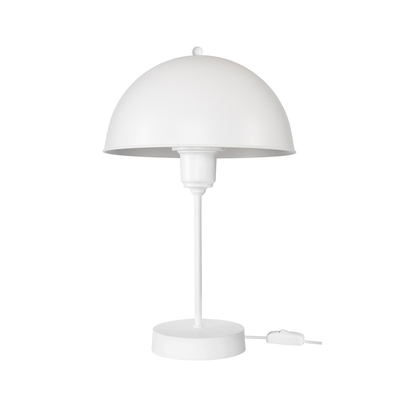 GLOBOSTAR® GAZETA 203-0301 Μοντέρνο Επιτραπέζιο Φωτιστικό Πορτατίφ με Ντουί 1 x E27 AC 220-240V IP20 - Λευκό  - Μ25 x Π25 x Υ39cm