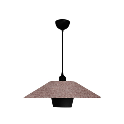 GLOBOSTAR® STORM 203-0294 Μοντέρνο Κρεμαστό Φωτιστικό Οροφής με Ντουί 1 x E27 AC 220-240V IP20 - Μαύρο &  Μπεζ - Μ50 x Π50 x Υ24cm