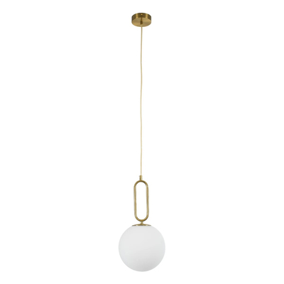 kelvo® BELLISSIMO KLV-101-0376 Κρεμαστό Φωτιστικό Οροφής για Λάμπα με Ντουί E27 AC 220-240V IP20 - Χρυσό Βούρτσας Πλατίνα & Λευκό - Μ20 x Π20 x Υ42cm