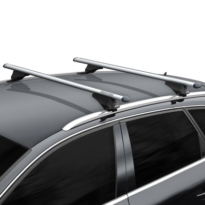 MENABO ΜΠΑΡΕΣ ΟΡΟΦΗΣ ΑΛΟΥΜΙΝΙΟΥ TIGER XL SILVER 131.5 cm ΣΕ ΑΣΗΜΙ ΧΡΩΜΑ ΓΙΑ Kia Seltos 5 doors 2023> ΜΕ FLUSH ή RAISED RAILS - 2 ΤΕΜ. (8500/ΜΒ)