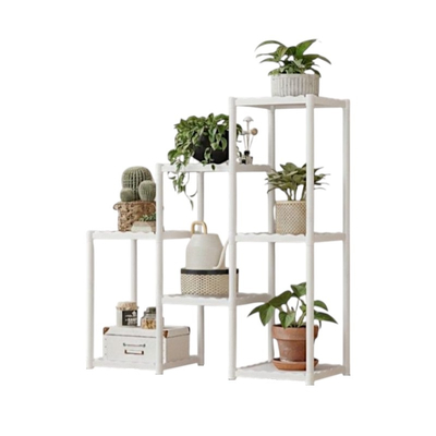 Διακοσμητική ραφιέρα δαπέδου με 7 ράφια - YH9628-2B - 114135 - White