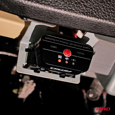 Amio - Διαγνωστικό Αυτοκινήτου OBD 2 τύπου ELM327 Bluetooth PIC25K80 τάση λειτουργίας 12V με ασύρματη σύνδεση για Επιβατικά Αυτοκίνητα - 1 τεμ. (04731/AM)