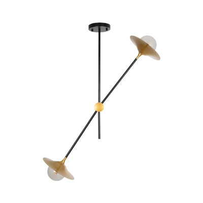 GLOBOSTAR® NOAH 999-0184 Μοντέρνο Κρεμαστό Φωτιστικό Οροφής με Ντουί 1 x E27 AC 220-240V IP20 - Γκρι & Μπεζ - Μ16 x Π16 x Υ30cm