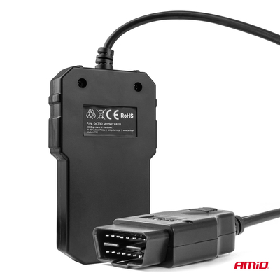 Amio - Διαγνωστικό Αυτοκινήτου OBD 2 τύπου V311 τάση λειτουργίας 8-15V με οθόνη LCD 128x64 pixels για Επιβατικά Αυτοκίνητα - 1 τεμ. (04730/AM)