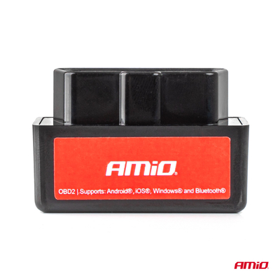 Amio - Διαγνωστικό Αυτοκινήτου OBD 2 τύπου ELM327 Bluetooth Mini τάση λειτουργίας 12V με ασύρματη σύνδεση για Επιβατικά Αυτοκίνητα - 1 τεμ. (04732/AM)