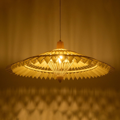 GLOBOSTAR® VENTALIA 999-0066 Boho Κρεμαστό Φωτιστικό Οροφής με Ντουί 1 x E27 AC 220-240V IP20 - Μπεζ - Μ83 x Π83 x Υ36cm