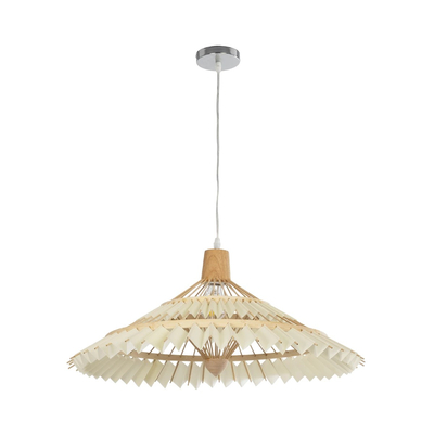 GLOBOSTAR® VENTALIA 999-0067 Boho Κρεμαστό Φωτιστικό Οροφής με Ντουί 1 x E27 AC 220-240V IP20 - Μπεζ - Μ60 x Π60 x Υ30cm