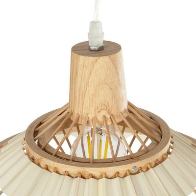 GLOBOSTAR® VENTALIA 999-0068 Boho Κρεμαστό Φωτιστικό Οροφής με Ντουί 1 x E27 AC 220-240V IP20 - Μπεζ - Μ40 x Π40 x Y23cm