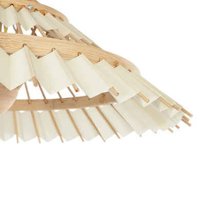 GLOBOSTAR® VENTALIA 999-0068 Boho Κρεμαστό Φωτιστικό Οροφής με Ντουί 1 x E27 AC 220-240V IP20 - Μπεζ - Μ40 x Π40 x Y23cm