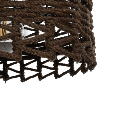 GLOBOSTAR® VERA 999-0069 Boho Κρεμαστό Φωτιστικό Οροφής με Ντουί 1 x E27 AC 220-240V IP20 - Καφέ - Μ50 x Π50 x Υ25cm