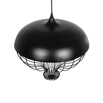 GLOBOSTAR® SOBRINO 999-0112 Vintage Κρεμαστό Φωτιστικό Οροφής με Ντουί 1 x E27 AC 220-240V IP20 - Μαύρο - Μ45 x Π45 x Υ45cm