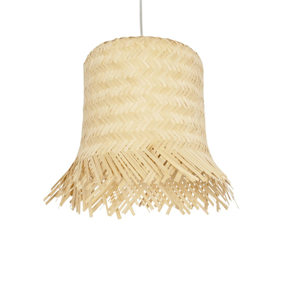 GLOBOSTAR® HAWAII 999-0125 Boho Κρεμαστό Φωτιστικό Οροφής με Ντουί 1 x E27 AC 220-240V IP20 - Μπεζ - Μ30 x Π30 x Υ30cm