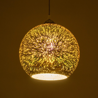 GLOBOSTAR® JUPITER 999-0146 Μοντέρνο Κρεμαστό Φωτιστικό Οροφής με Ντουί 1 x E27 AC 220-240V IP20 - Πολύχρωμο - Μ25 x Π25 x Υ26cm