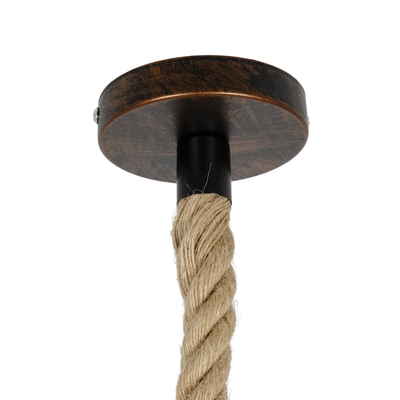 GLOBOSTAR® CAMBER 999-0200 Vintage Κρεμαστό Φωτιστικό Οροφής με Ντουί 1 x E27 AC 220-240V IP20 - Χάλκινο & Μπεζ - Μ12 x Π12 x Υ80cm