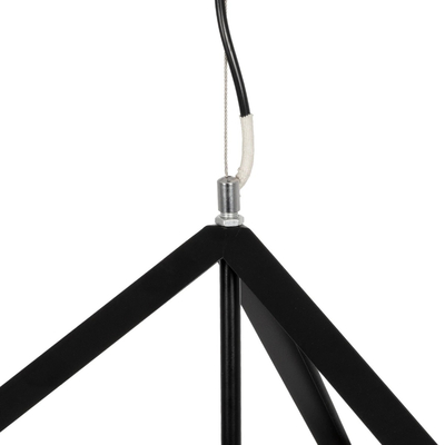 GLOBOSTAR® CUBE 999-0215 Μοντέρνο Κρεμαστό Φωτιστικό Οροφής με Ντουί 1 x E27 AC 220-240V IP20 - Μαύρο - Μ70 x Π70 x Υ87cm