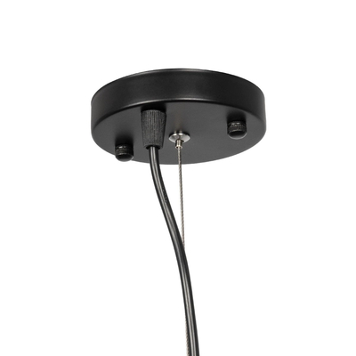 GLOBOSTAR® CUBE 999-0215 Μοντέρνο Κρεμαστό Φωτιστικό Οροφής με Ντουί 1 x E27 AC 220-240V IP20 - Μαύρο - Μ70 x Π70 x Υ87cm