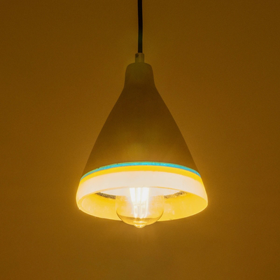 GLOBOSTAR® BEVIN 999-0219 Μοντέρνο Κρεμαστό Φωτιστικό Οροφής με Ντουί 1 x E27 AC 220-240V IP20 - Πολύχρωμο - Μ17 x Π17 x Υ21,5cm