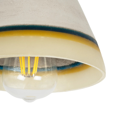 GLOBOSTAR® BEVIN 999-0219 Μοντέρνο Κρεμαστό Φωτιστικό Οροφής με Ντουί 1 x E27 AC 220-240V IP20 - Πολύχρωμο - Μ17 x Π17 x Υ21,5cm