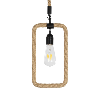 GLOBOSTAR® MALVERN 999-0234 Vintage Κρεμαστό Φωτιστικό Οροφής με Ντουί 1 x E27 AC 220-240V IP20 - Μαύρο & Μπεζ - Μ18.5 x Π4 x Υ41.5cm