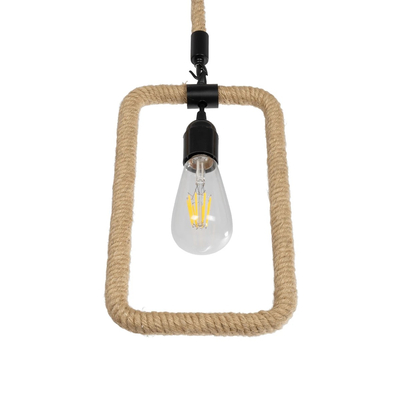 GLOBOSTAR® MALVERN 999-0234 Vintage Κρεμαστό Φωτιστικό Οροφής με Ντουί 1 x E27 AC 220-240V IP20 - Μαύρο & Μπεζ - Μ18.5 x Π4 x Υ41.5cm