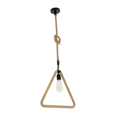 GLOBOSTAR® MALVERN 999-0235 Vintage Κρεμαστό Φωτιστικό Οροφής με Ντουί 1 x E27 AC 220-240V IP20 - Μαύρο & Μπεζ - Μ38 x Π4 x Υ42.5cm