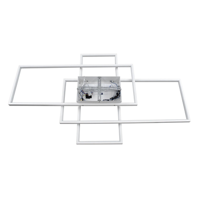 kelvo® QUADRA KLV-101-0297 Φωτιστικό Οροφής LED 120W 12000lm 120° AC 220-240V IP20 Ρυθμιζόμενο Λευκό CCT με Χειριστήριο από 2700K έως 6000K Dimmable - Lumileds SMD Chip - Λευκό Ματ - Μ105 x Π60 x Υ9cm - 3 Χρόνια Εγγύηση