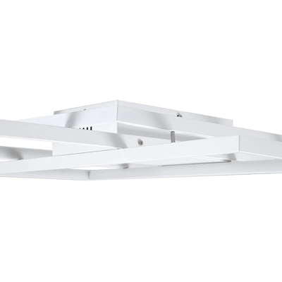 kelvo® QUADRA KLV-101-0297 Φωτιστικό Οροφής LED 120W 12000lm 120° AC 220-240V IP20 Ρυθμιζόμενο Λευκό CCT με Χειριστήριο από 2700K έως 6000K Dimmable - Lumileds SMD Chip - Λευκό Ματ - Μ105 x Π60 x Υ9cm - 3 Χρόνια Εγγύηση