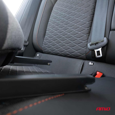 Amio - Παιδικό Κάθισμα Αυτοκινήτου Χωρίς Πλάτη (Booster) τύπου ISOFIX κατάλληλο για ύψος 125-150cm προδιαγραφών ECE R129 χρώμα Γκρι/Μαύρο για Επιβατικά Αυτοκίνητα - 1 τεμ. (04660/AM)