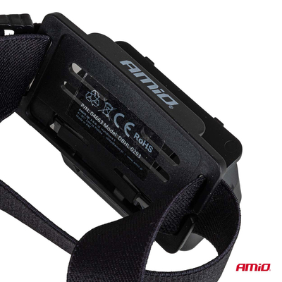 Amio - Φακός Κεφαλής Εργασίας τύπου XPG+COB LED χωρητικότητα μπαταρίας 1000mAh - 1 τεμ. (04663/AM)