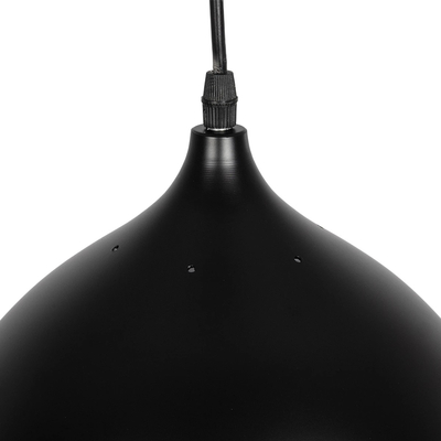 GLOBOSTAR® CANARIO 999-0111 Vintage Κρεμαστό Φωτιστικό Οροφής με Ντουί 1 x E27 AC 220-240V IP20 - Μαύρο - Μ28 x Π28 x Υ47cm