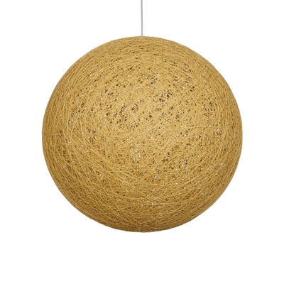 GLOBOSTAR® OCEANA 999-0155 Boho Κρεμαστό Φωτιστικό Οροφής με Ντουί 1 x E27 AC 220-240V IP20 - Μπεζ & Χρυσό - Μ60 x Π60 x Υ60cm