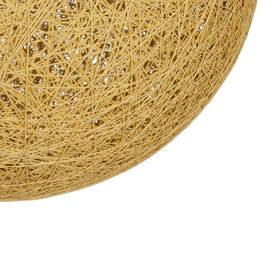 GLOBOSTAR® OCEANA 999-0155 Boho Κρεμαστό Φωτιστικό Οροφής με Ντουί 1 x E27 AC 220-240V IP20 - Μπεζ & Χρυσό - Μ60 x Π60 x Υ60cm