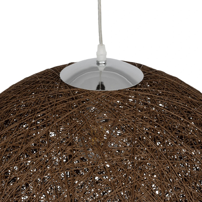 GLOBOSTAR® OCEANA 999-0156 Boho Κρεμαστό Φωτιστικό Οροφής με Ντουί 1 x E27 AC 220-240V IP20 - Καφέ - Μ60 x Π60 x Υ60cm