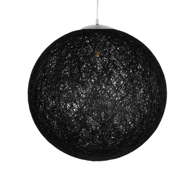 GLOBOSTAR® OCEANA 999-0157 Boho Κρεμαστό Φωτιστικό Οροφής με Ντουί 1 x E27 AC 220-240V IP20 - Μαύρο - Μ60 x Π60 x Υ60cm