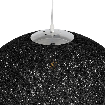 GLOBOSTAR® OCEANA 999-0157 Boho Κρεμαστό Φωτιστικό Οροφής με Ντουί 1 x E27 AC 220-240V IP20 - Μαύρο - Μ60 x Π60 x Υ60cm