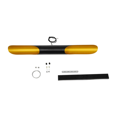 GLOBOSTAR® ESTERINA 999-0180 Μοντέρνο Κρεμαστό Φωτιστικό Οροφής με Ντουί 2 x E27 AC 220-240V IP20 - Μαύρο & Χρυσό - Μ100 x Π10 x Y10cm