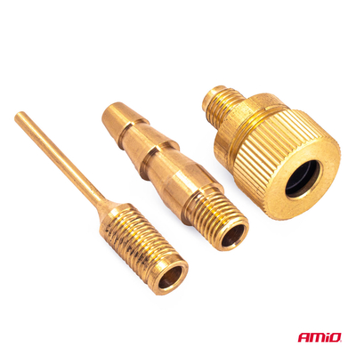 Amio - Αντάπτορες Φουσκώματος Ελαστικού με σπείρωμα M8 για κομπρεσέρ και τρόμπες - Σετ 3 τεμ. (04502/AM)