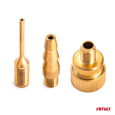 Amio - Αντάπτορες Φουσκώματος Ελαστικού με σπείρωμα M8 για κομπρεσέρ και τρόμπες - Σετ 3 τεμ. (04502/AM)